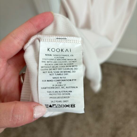 Kookai Dallas Maxi Tank Dress Minimalist Contemporary Neutral Sz 2 - Picture 7 of 8